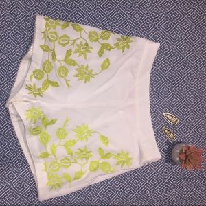 White Embroidered Shorts!!